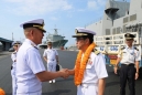 การต้อนรับหมู่เรือฝึกกองกำลังป้องกันตนเองทางทะเลญี่ปุ่น เนื่องในโอกาสเข้าเยือนประเทศไทยเพื่อกระชับความสัมพันธ์ ระหว่างกองกำลังป้องกันตนเองทางทะเลญี่ปุ่นกับกองทัพเรือไทย